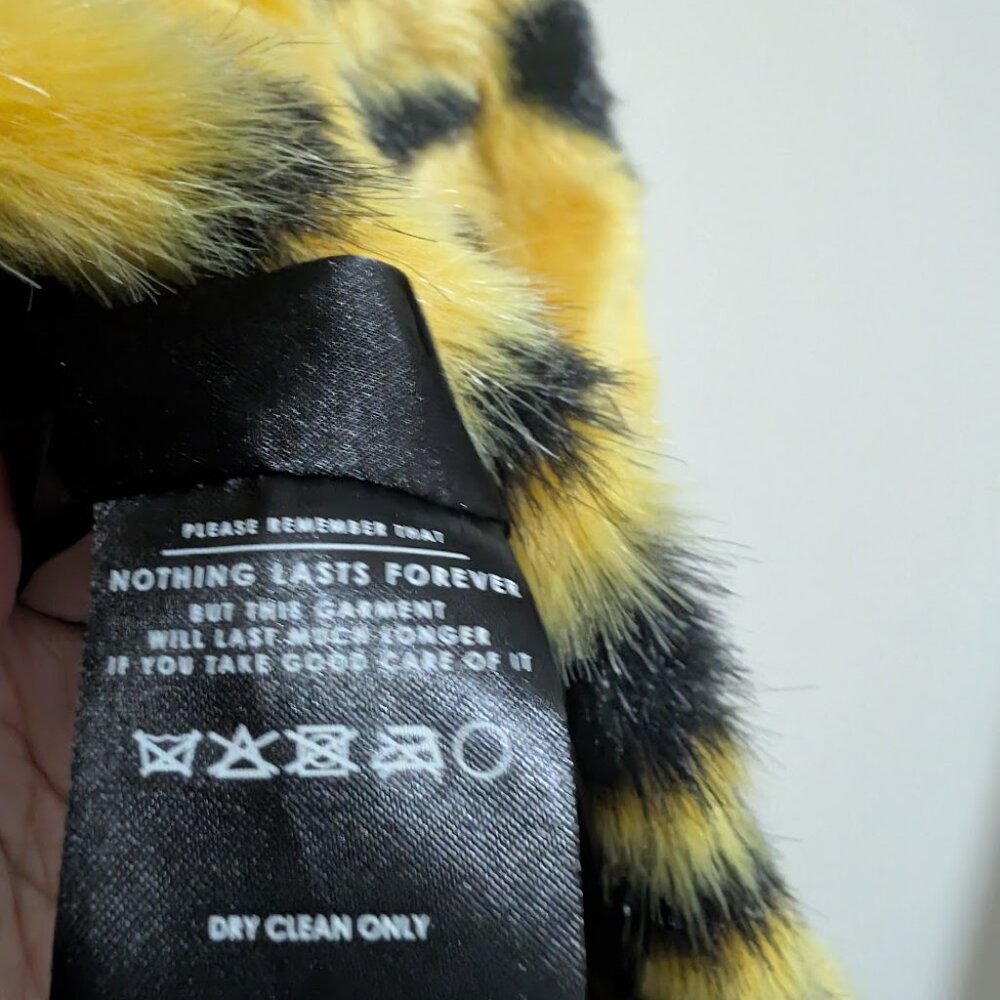 NEW Lazy Oaf Yellow Leopard Coat Mustard, Small (S) Small S $245 - Picture 5 of 6